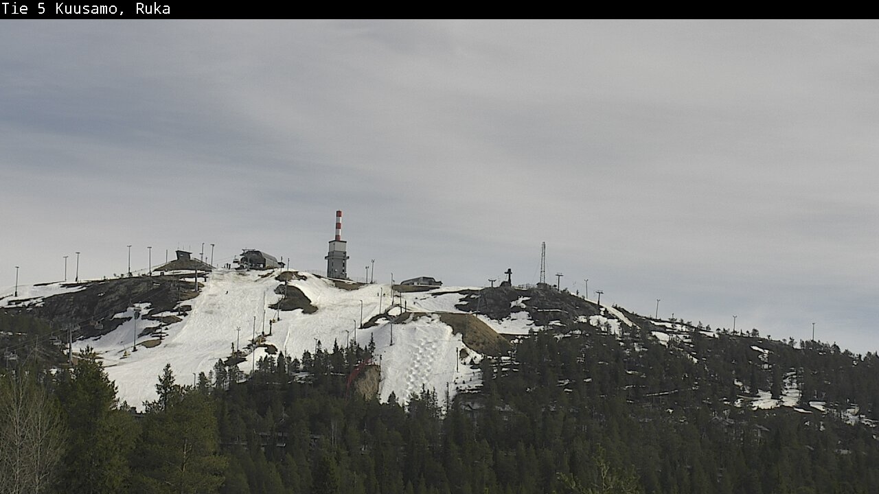 Weather Camera Image Väg 5 Kuusamo, Ruka, Kuusamo, Pohjois-Pohjanmaa