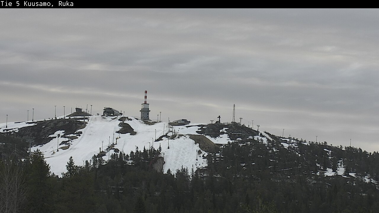 Weather Camera Image Väg 5 Kuusamo, Ruka, Kuusamo, Pohjois-Pohjanmaa