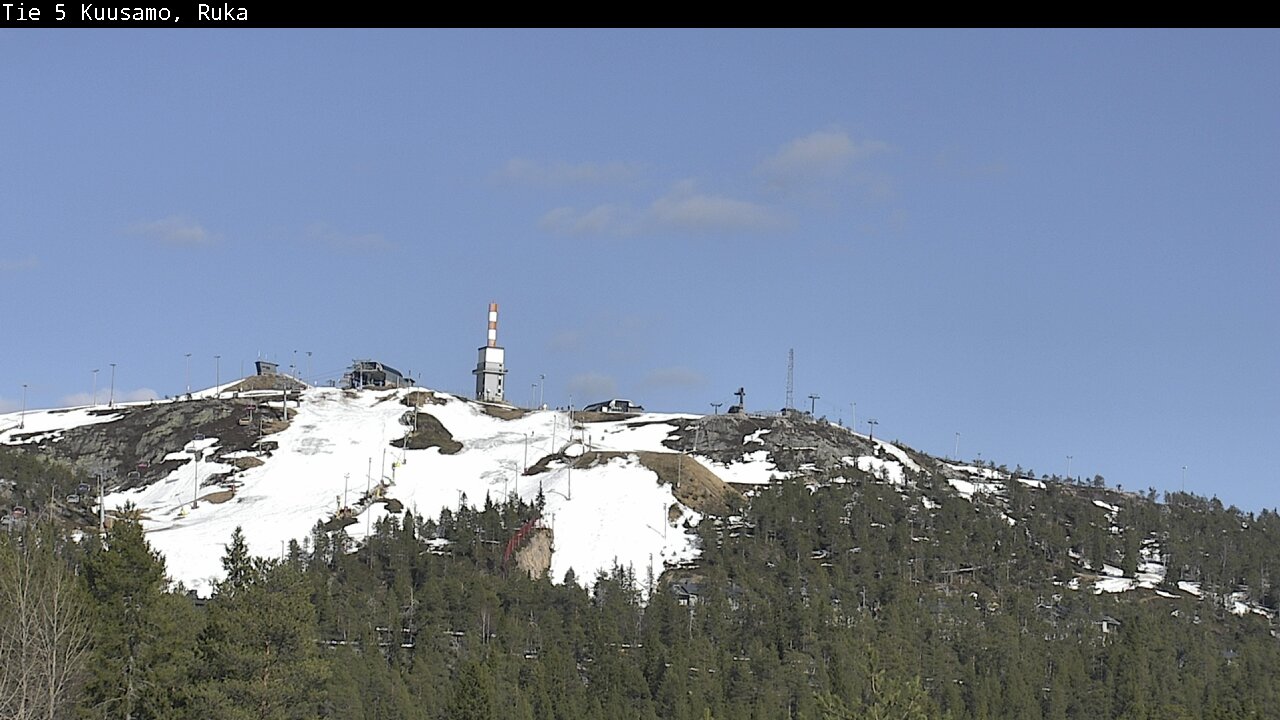 Weather Camera Image Väg 5 Kuusamo, Ruka, Kuusamo, Pohjois-Pohjanmaa