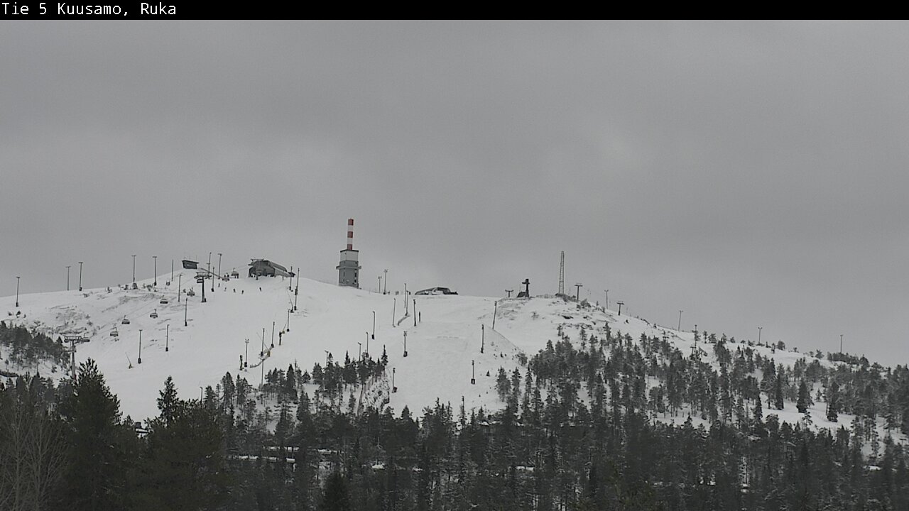 Weather Camera Image Väg 5 Kuusamo, Ruka, Kuusamo, Pohjois-Pohjanmaa