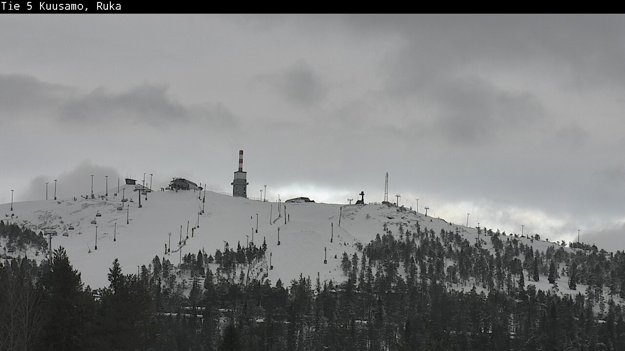 Weather Camera Image Väg 5 Kuusamo, Ruka, Kuusamo, Pohjois-Pohjanmaa