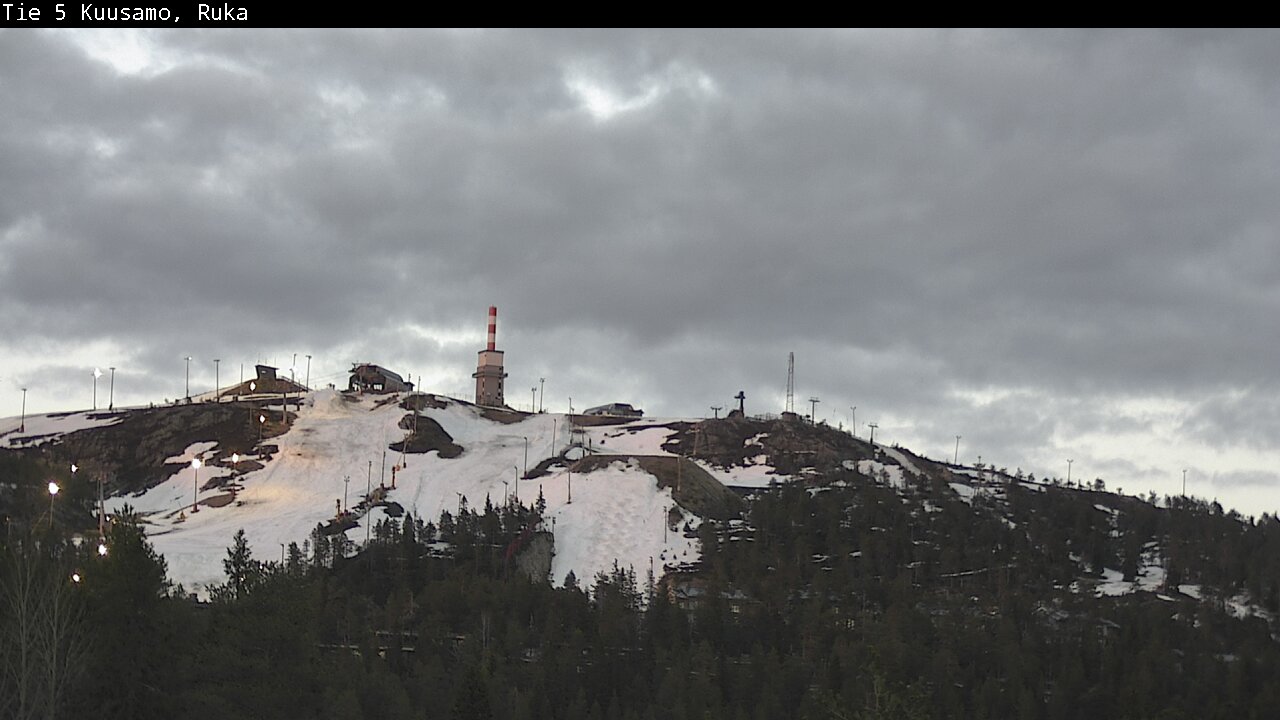 Weather Camera Image Väg 5 Kuusamo, Ruka, Kuusamo, Pohjois-Pohjanmaa