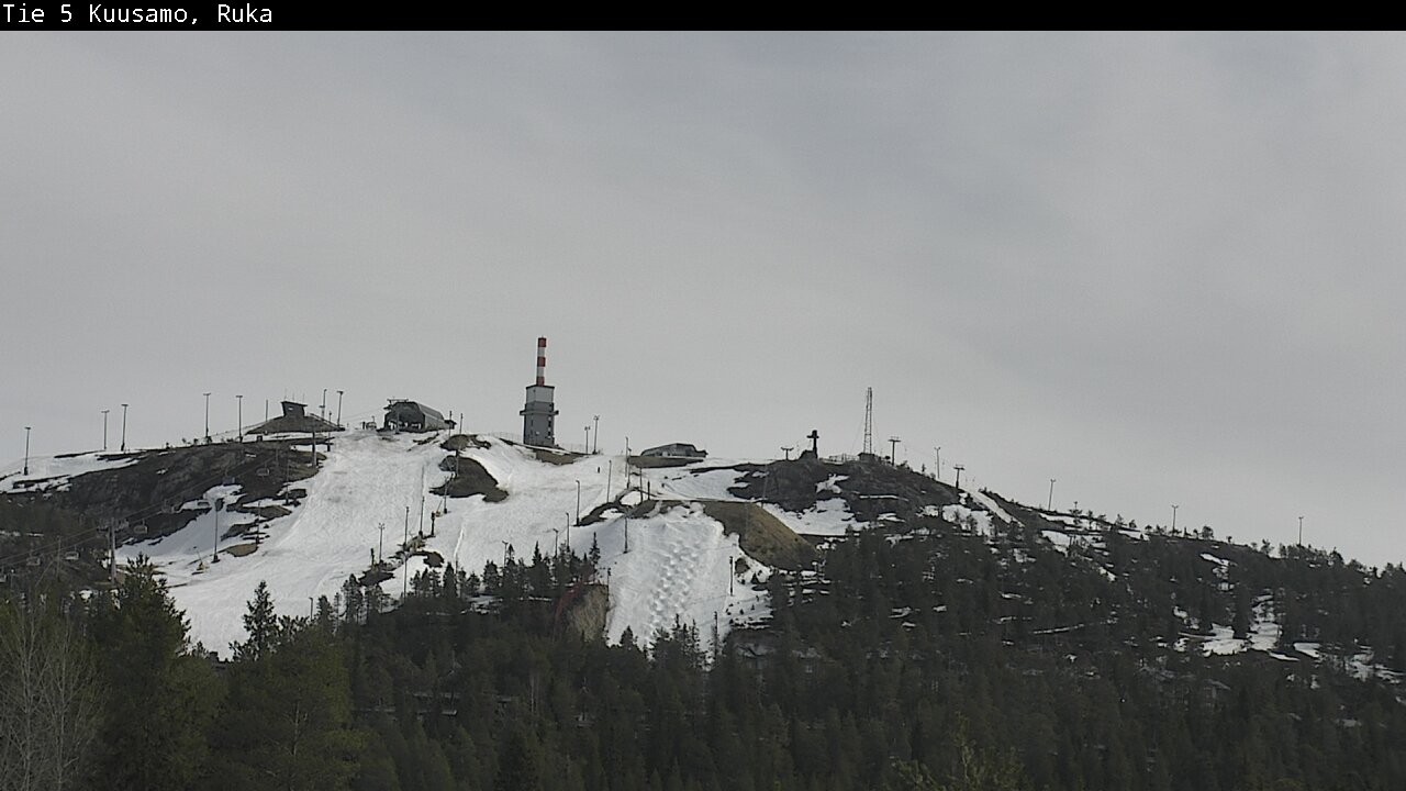 Weather Camera Image Väg 5 Kuusamo, Ruka, Kuusamo, Pohjois-Pohjanmaa