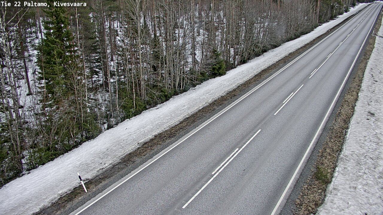Weather Camera Image Väg 22 Paltamo, Kivesvaara, Paltamo, Kainuu