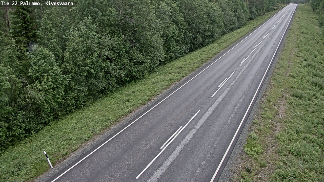Weather Camera Image Väg 22 Paltamo, Kivesvaara, Paltamo, Kainuu