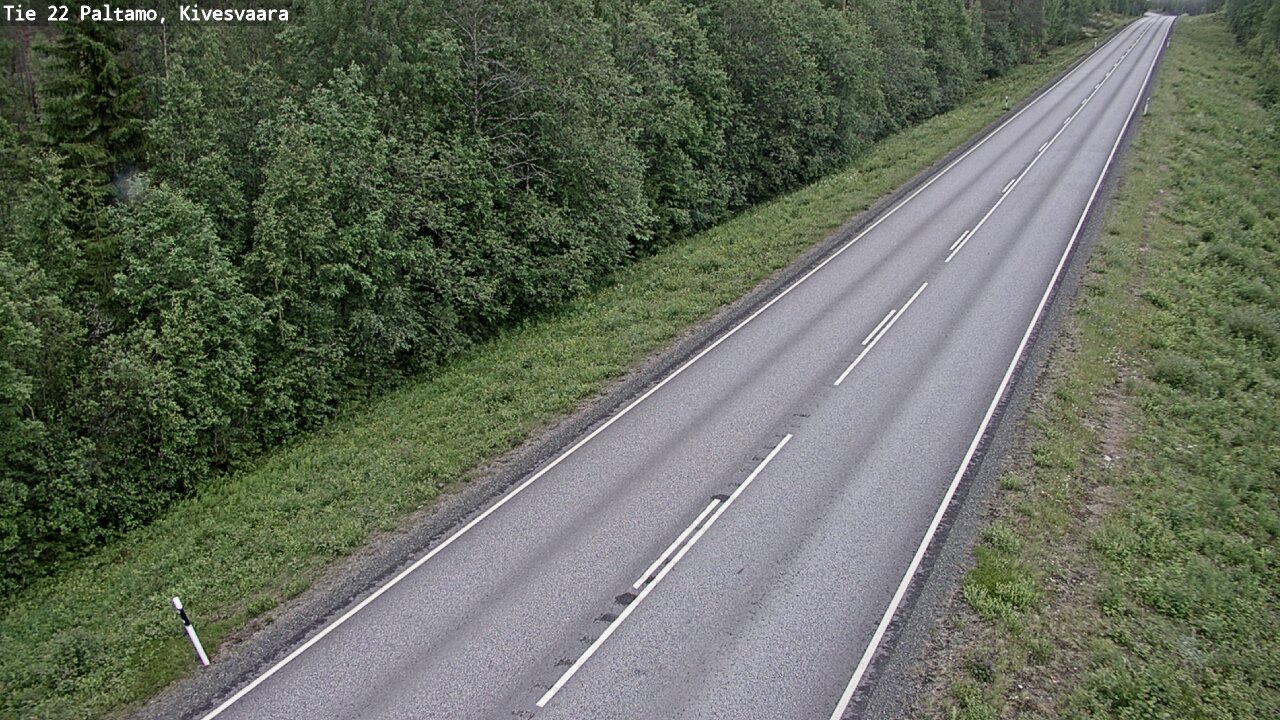 Weather Camera Image Väg 22 Paltamo, Kivesvaara, Paltamo, Kainuu