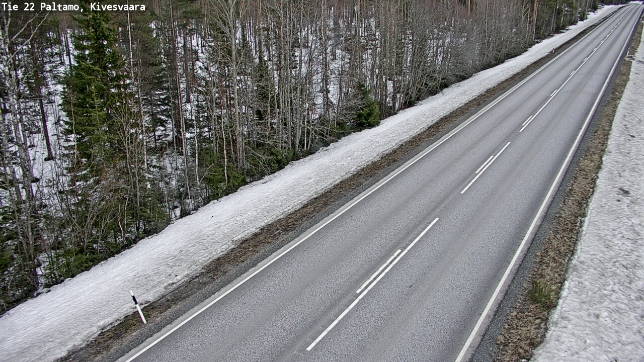 Weather Camera Image Väg 22 Paltamo, Kivesvaara, Paltamo, Kainuu