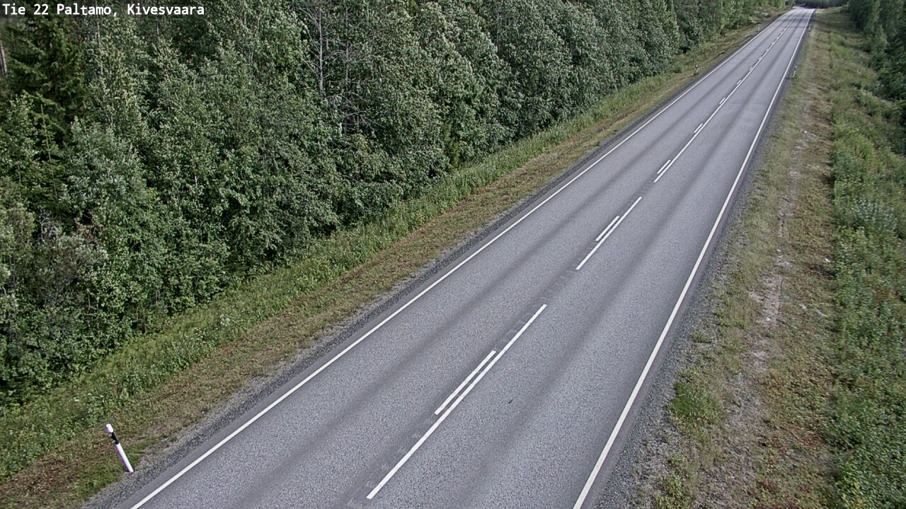 Weather Camera Image Väg 22 Paltamo, Kivesvaara, Paltamo, Kainuu