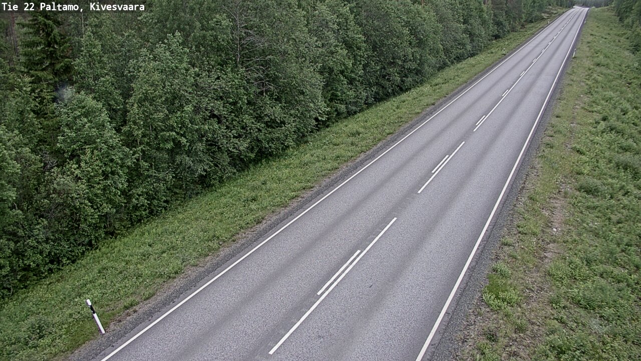 Weather Camera Image Väg 22 Paltamo, Kivesvaara, Paltamo, Kainuu