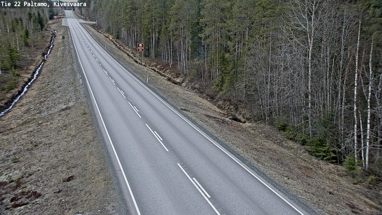 Weather Camera Image Väg 22 Paltamo, Kivesvaara, Paltamo, Kainuu