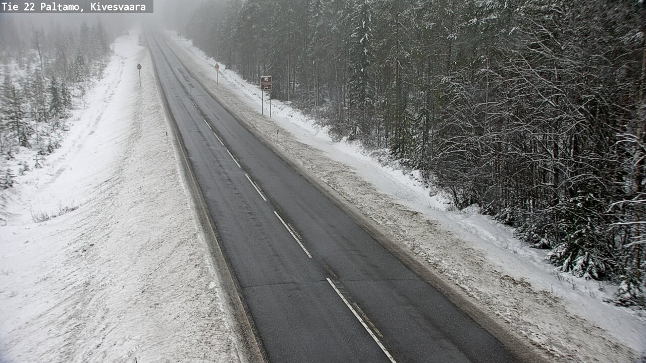 Weather Camera Image Väg 22 Paltamo, Kivesvaara, Paltamo, Kainuu