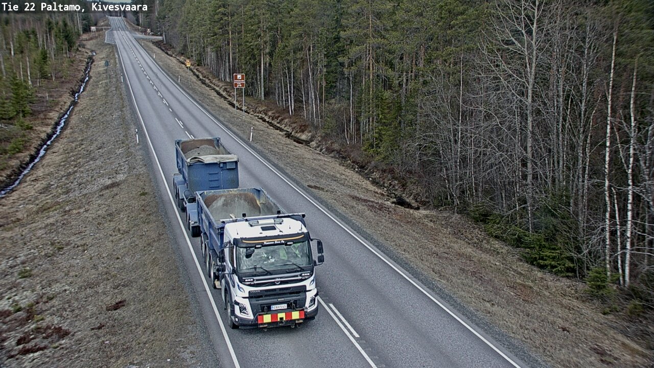 Weather Camera Image Väg 22 Paltamo, Kivesvaara, Paltamo, Kainuu
