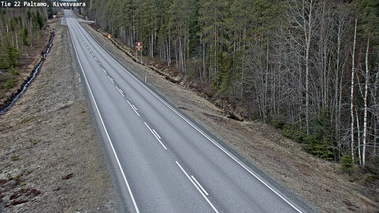 Weather Camera Image Väg 22 Paltamo, Kivesvaara, Paltamo, Kainuu