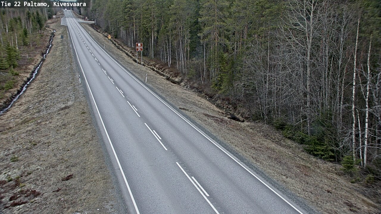 Weather Camera Image Väg 22 Paltamo, Kivesvaara, Paltamo, Kainuu