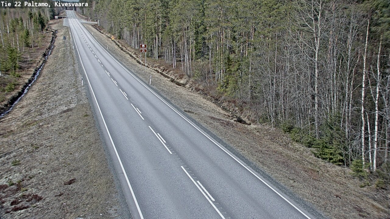 Weather Camera Image Väg 22 Paltamo, Kivesvaara, Paltamo, Kainuu