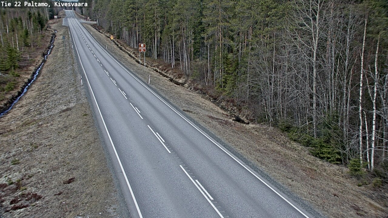 Weather Camera Image Väg 22 Paltamo, Kivesvaara, Paltamo, Kainuu