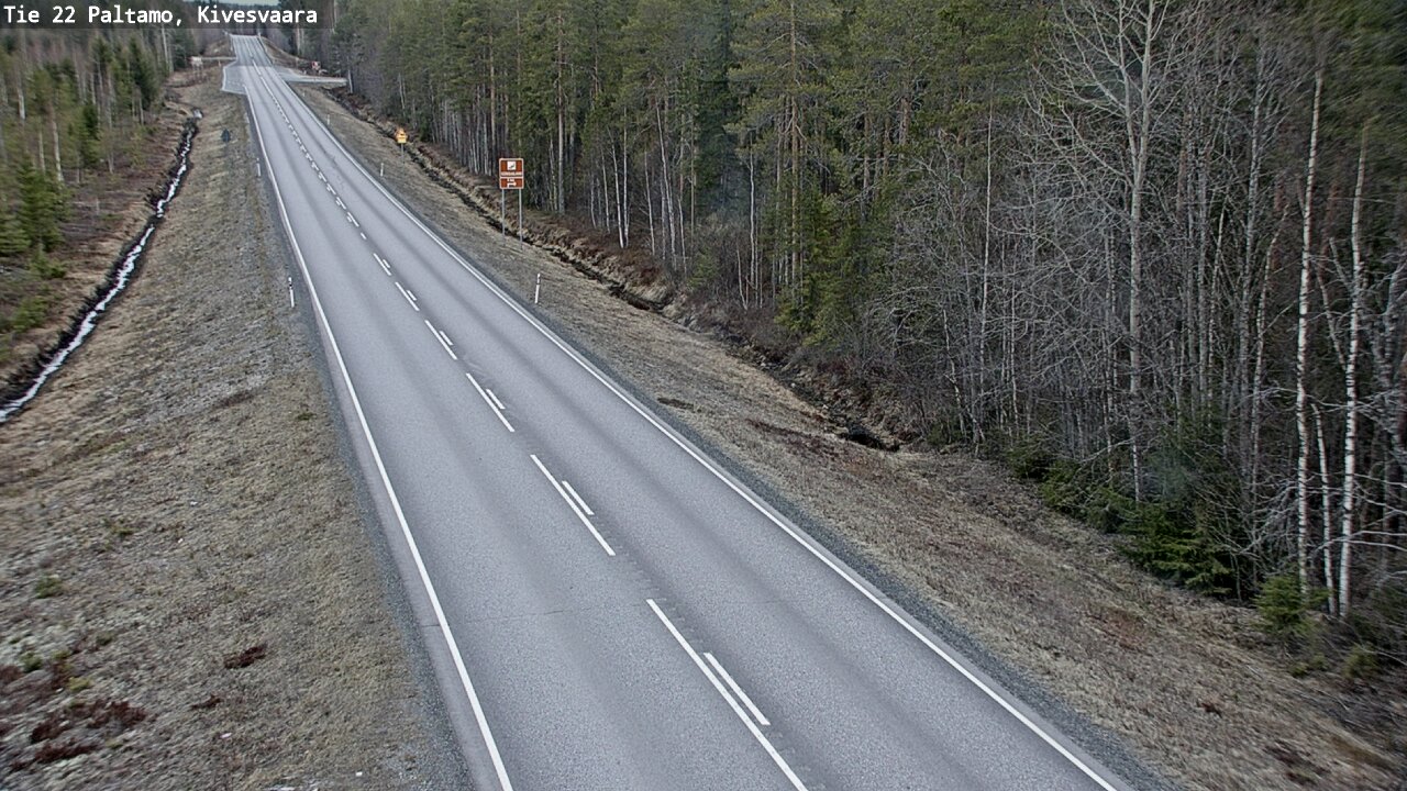 Weather Camera Image Väg 22 Paltamo, Kivesvaara, Paltamo, Kainuu