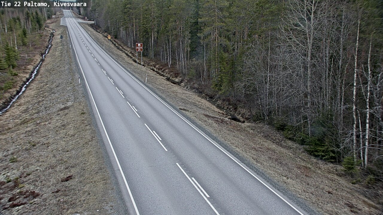 Weather Camera Image Väg 22 Paltamo, Kivesvaara, Paltamo, Kainuu