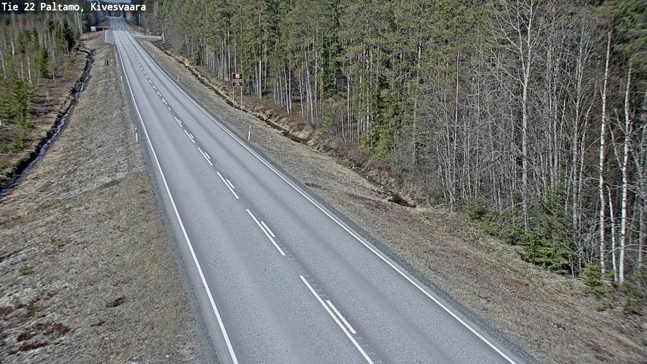 Weather Camera Image Väg 22 Paltamo, Kivesvaara, Paltamo, Kainuu
