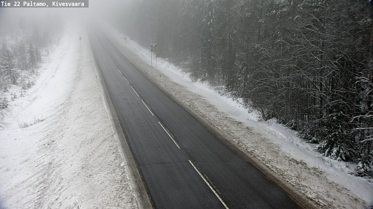 Weather Camera Image Väg 22 Paltamo, Kivesvaara, Paltamo, Kainuu