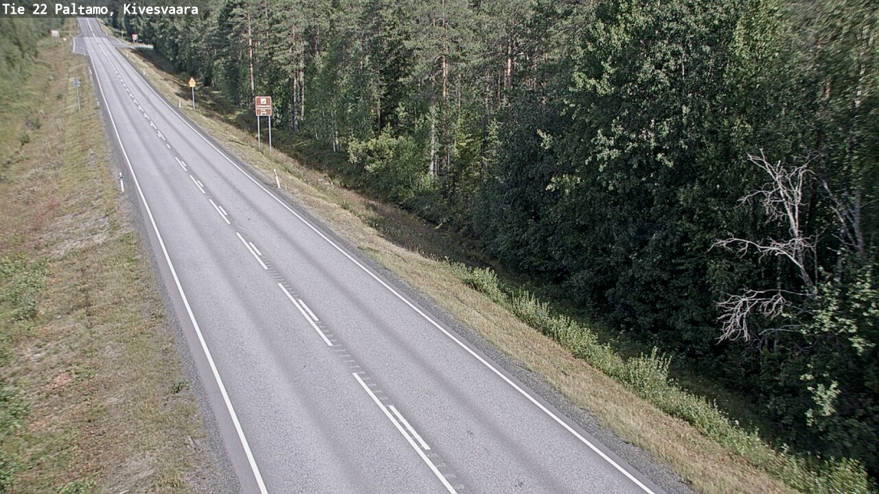 Weather Camera Image Väg 22 Paltamo, Kivesvaara, Paltamo, Kainuu