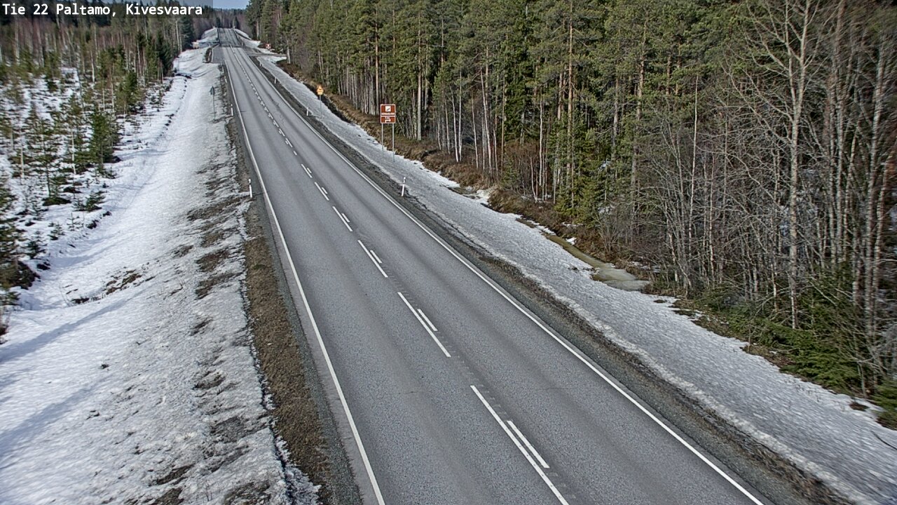 Weather Camera Image Väg 22 Paltamo, Kivesvaara, Paltamo, Kainuu