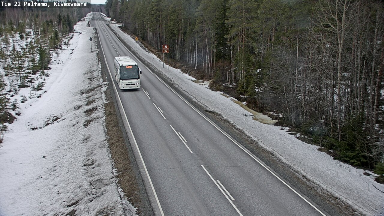 Weather Camera Image Väg 22 Paltamo, Kivesvaara, Paltamo, Kainuu