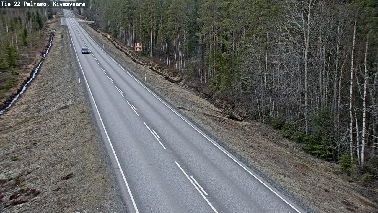 Weather Camera Image Väg 22 Paltamo, Kivesvaara, Paltamo, Kainuu