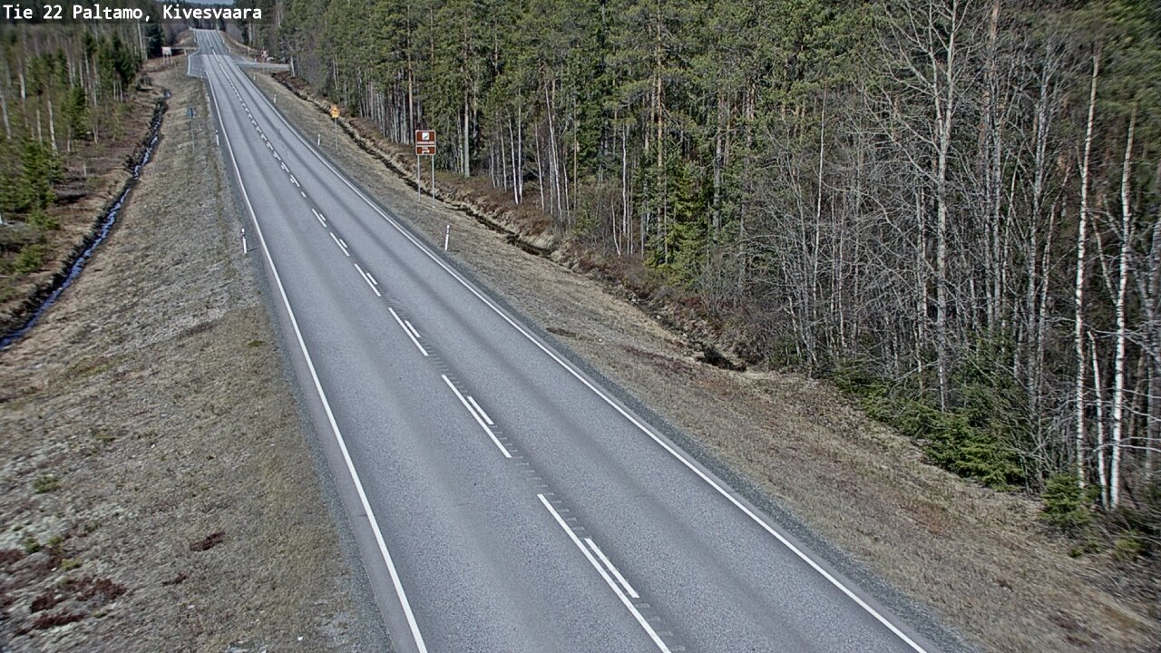 Weather Camera Image Väg 22 Paltamo, Kivesvaara, Paltamo, Kainuu