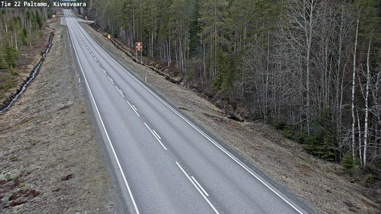 Weather Camera Image Väg 22 Paltamo, Kivesvaara, Paltamo, Kainuu