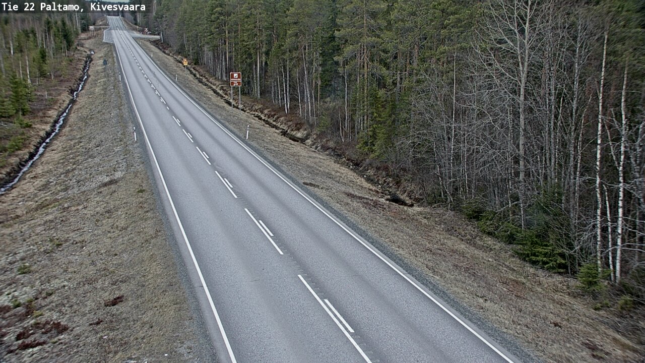 Weather Camera Image Väg 22 Paltamo, Kivesvaara, Paltamo, Kainuu