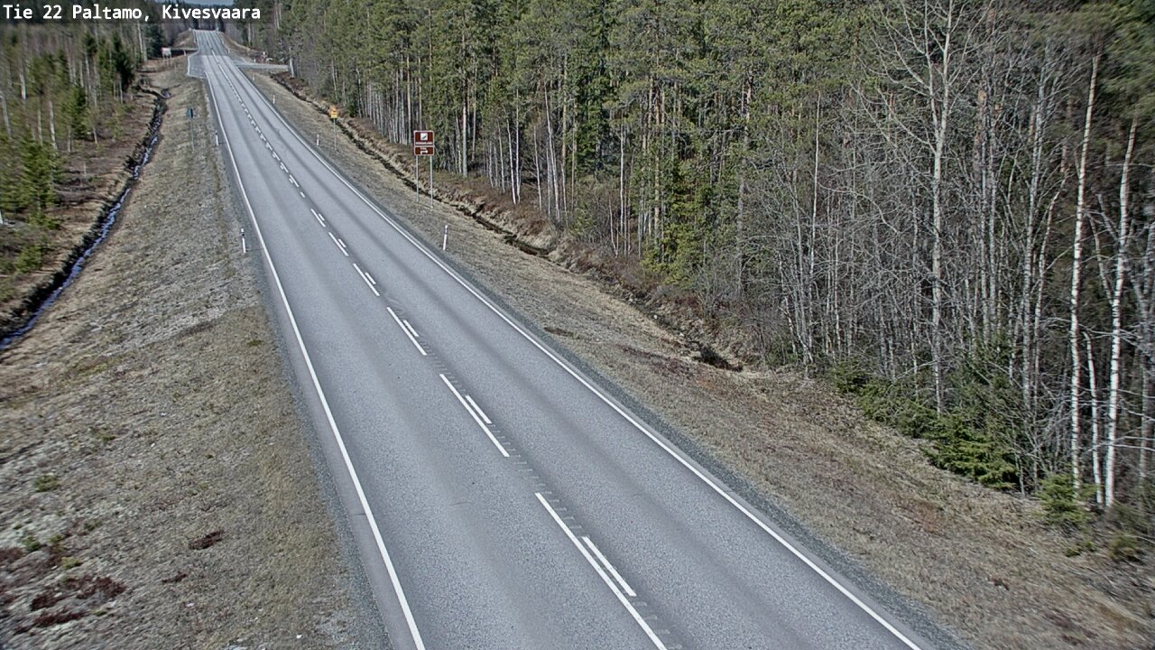 Weather Camera Image Väg 22 Paltamo, Kivesvaara, Paltamo, Kainuu