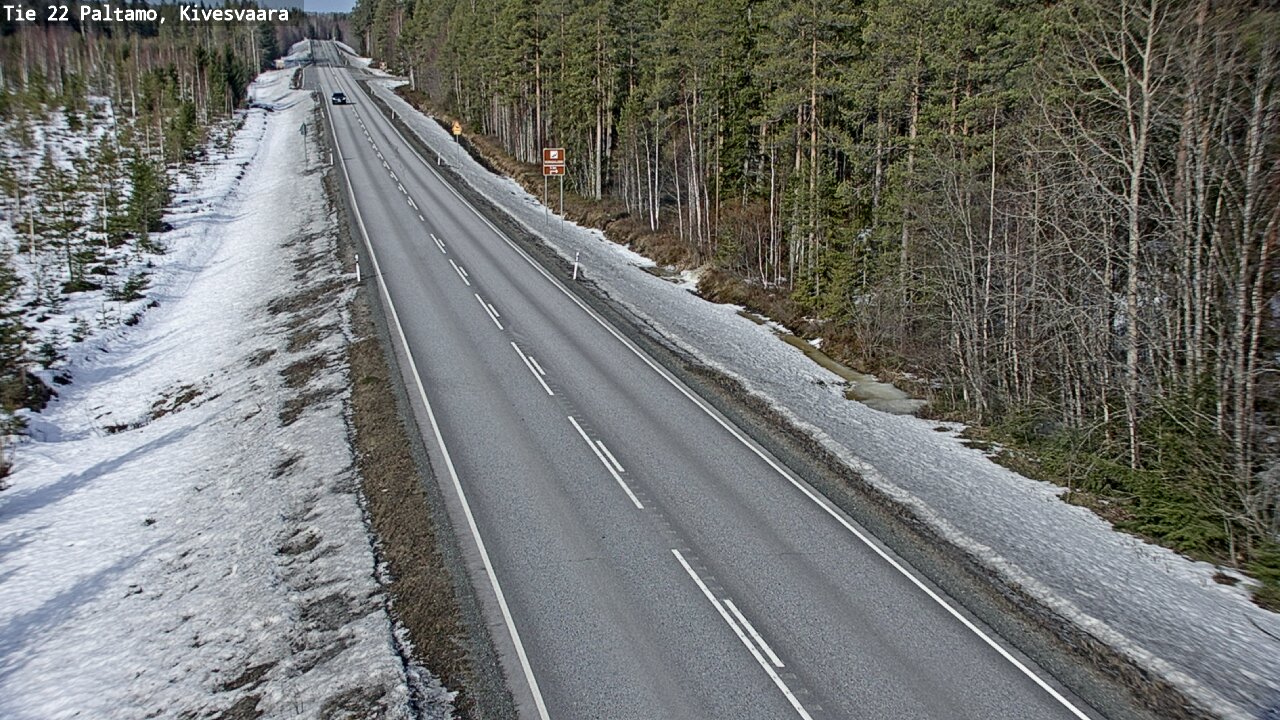 Weather Camera Image Väg 22 Paltamo, Kivesvaara, Paltamo, Kainuu