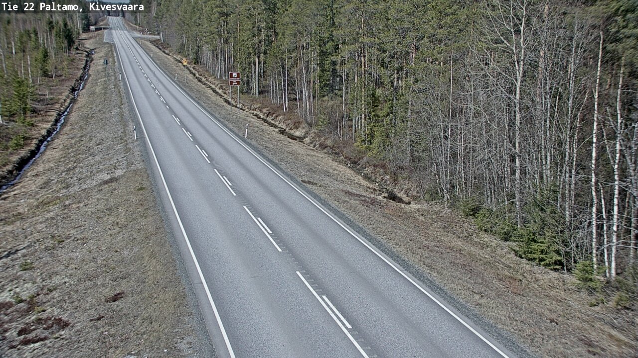 Weather Camera Image Väg 22 Paltamo, Kivesvaara, Paltamo, Kainuu