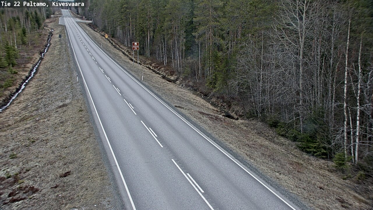 Weather Camera Image Väg 22 Paltamo, Kivesvaara, Paltamo, Kainuu