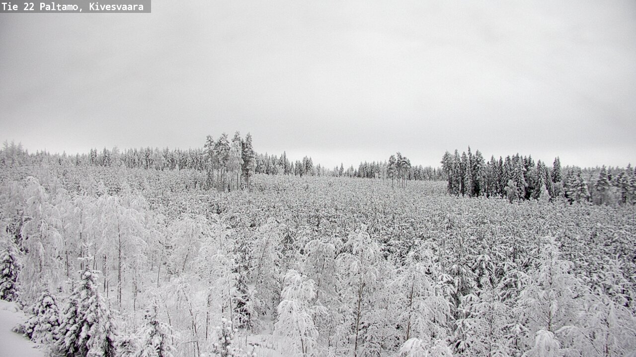 Weather Camera Image Väg 22 Paltamo, Kivesvaara, Paltamo, Kainuu