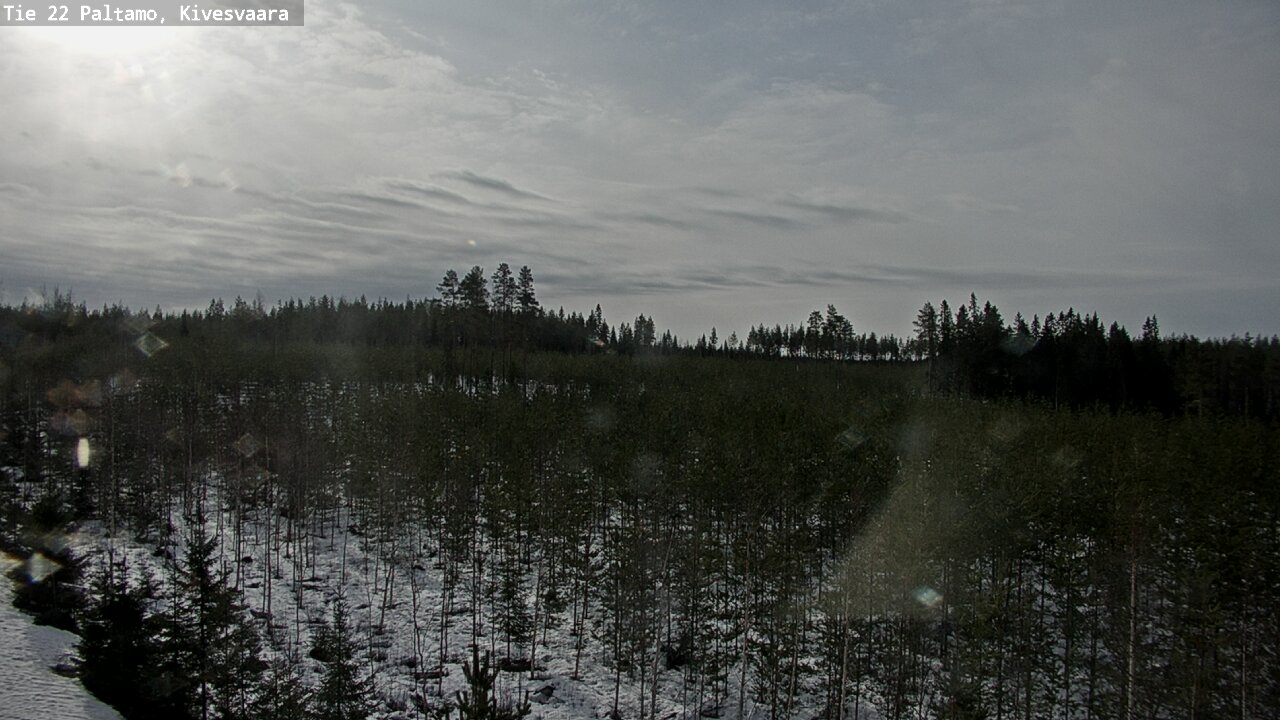 Weather Camera Image Väg 22 Paltamo, Kivesvaara, Paltamo, Kainuu