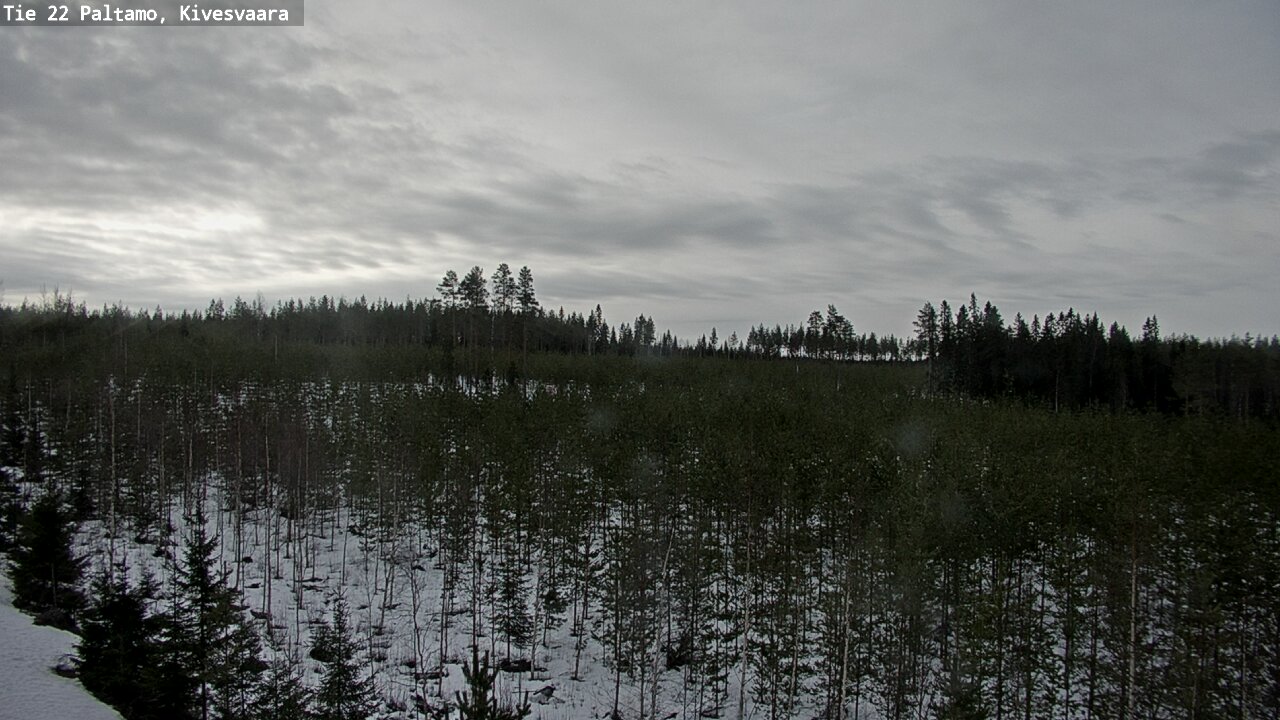 Weather Camera Image Väg 22 Paltamo, Kivesvaara, Paltamo, Kainuu