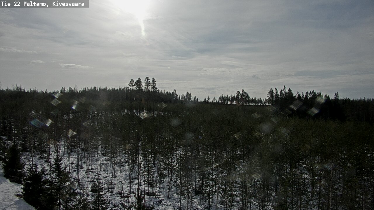 Weather Camera Image Väg 22 Paltamo, Kivesvaara, Paltamo, Kainuu