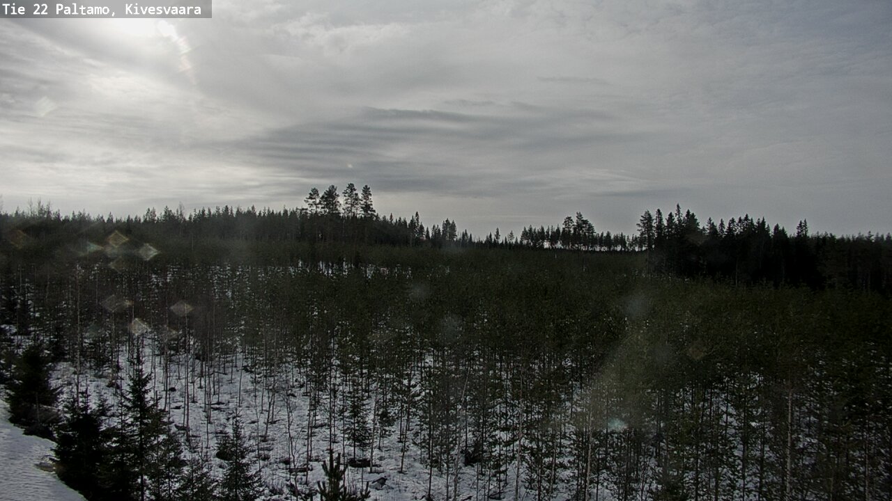 Weather Camera Image Väg 22 Paltamo, Kivesvaara, Paltamo, Kainuu