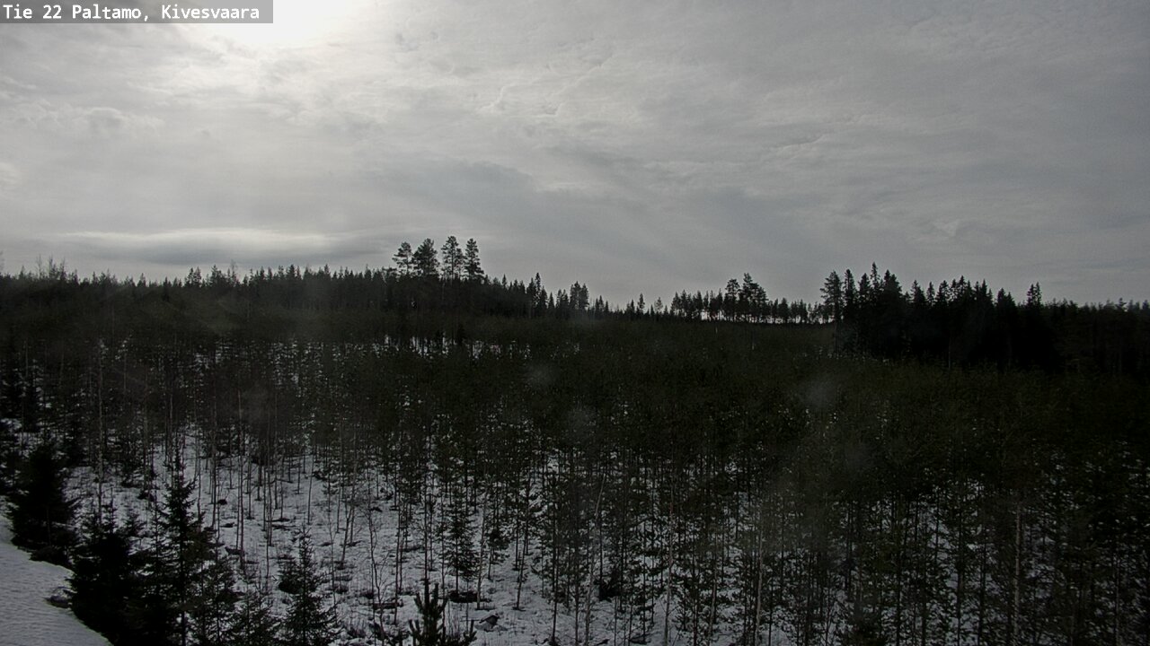 Weather Camera Image Väg 22 Paltamo, Kivesvaara, Paltamo, Kainuu