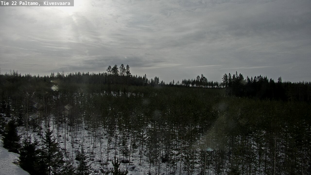 Weather Camera Image Väg 22 Paltamo, Kivesvaara, Paltamo, Kainuu