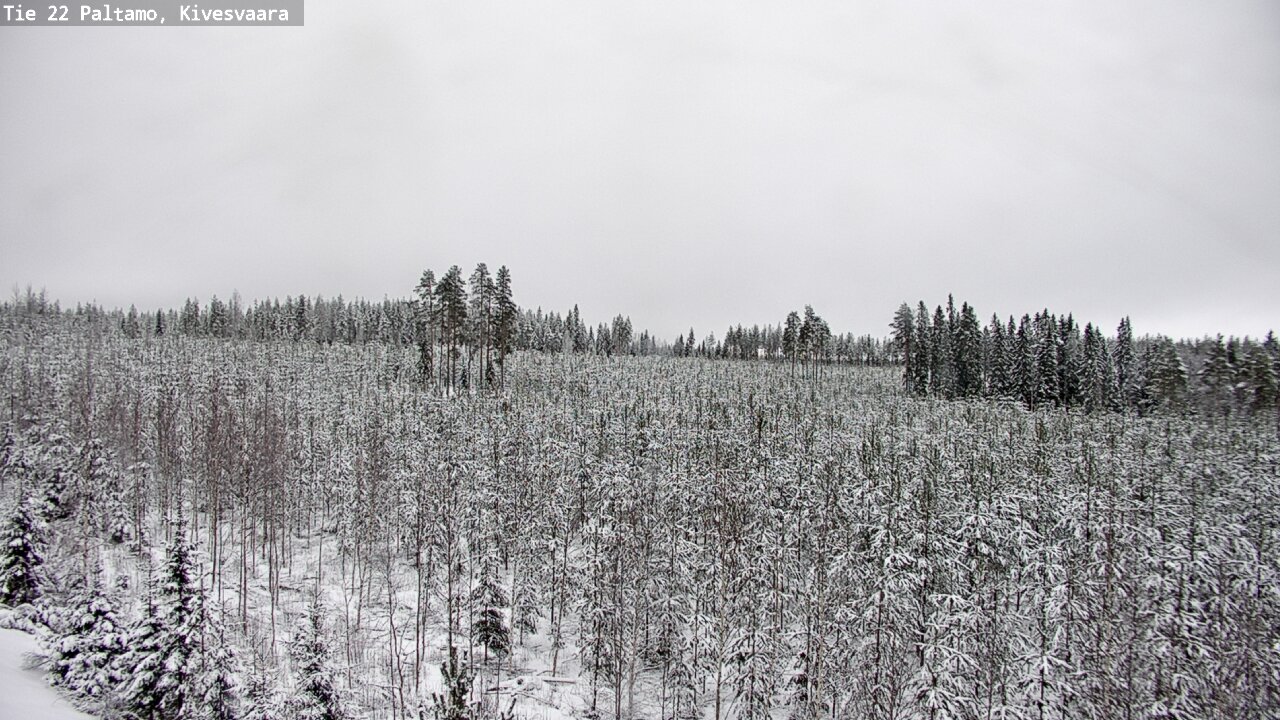 Weather Camera Image Väg 22 Paltamo, Kivesvaara, Paltamo, Kainuu