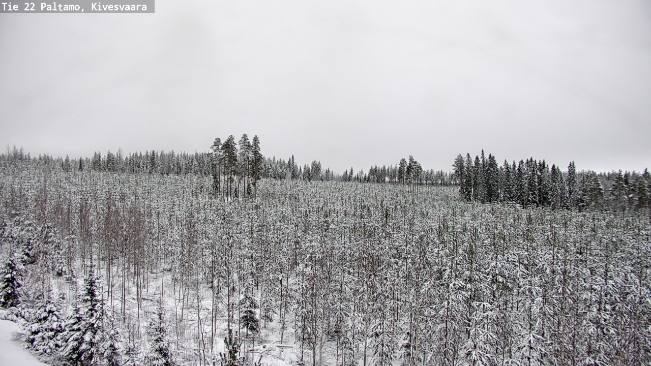 Weather Camera Image Väg 22 Paltamo, Kivesvaara, Paltamo, Kainuu