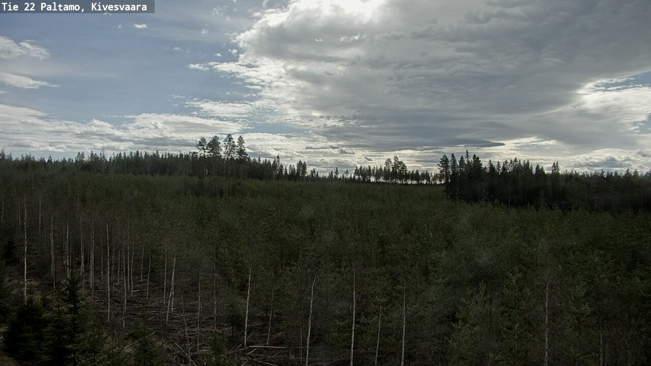 Weather Camera Image Väg 22 Paltamo, Kivesvaara, Paltamo, Kainuu
