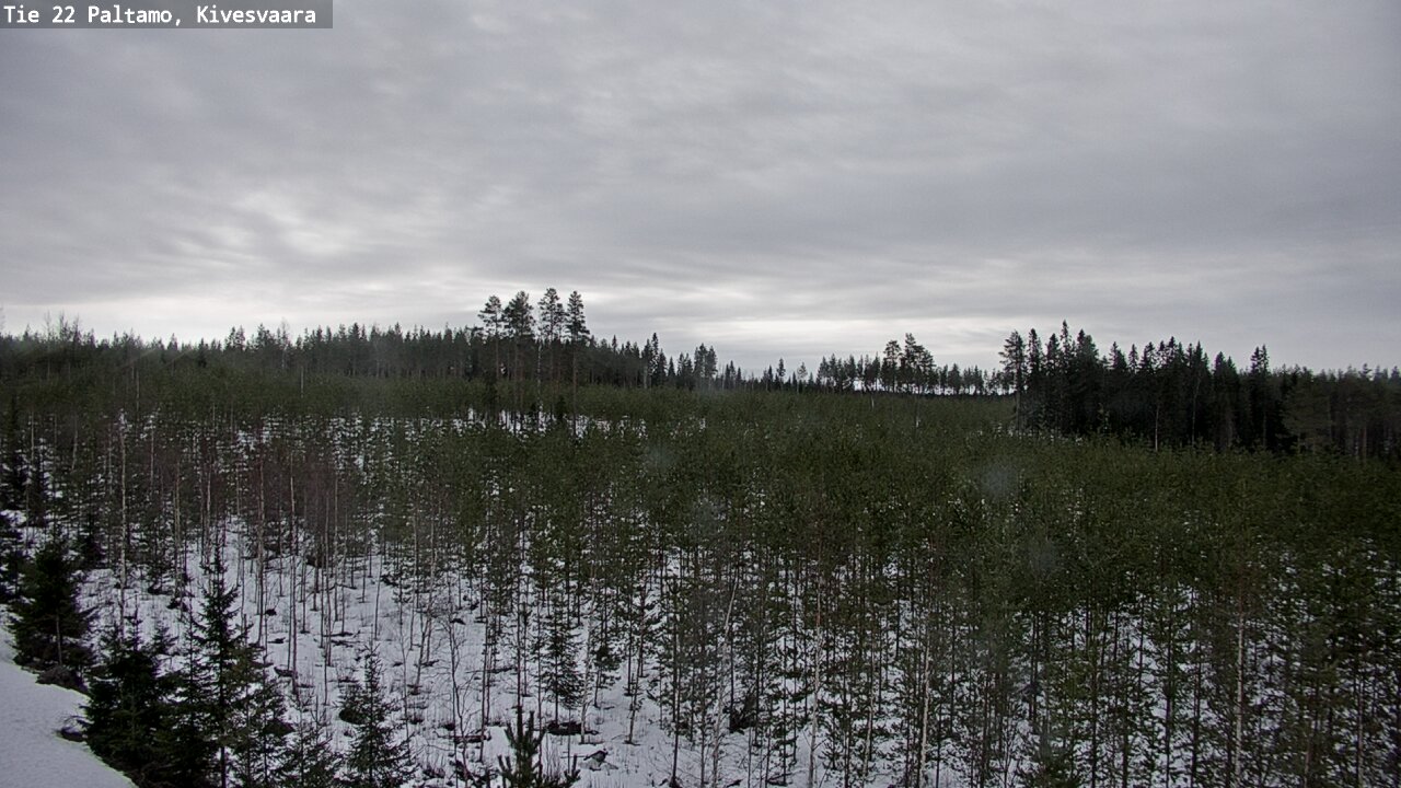 Weather Camera Image Väg 22 Paltamo, Kivesvaara, Paltamo, Kainuu