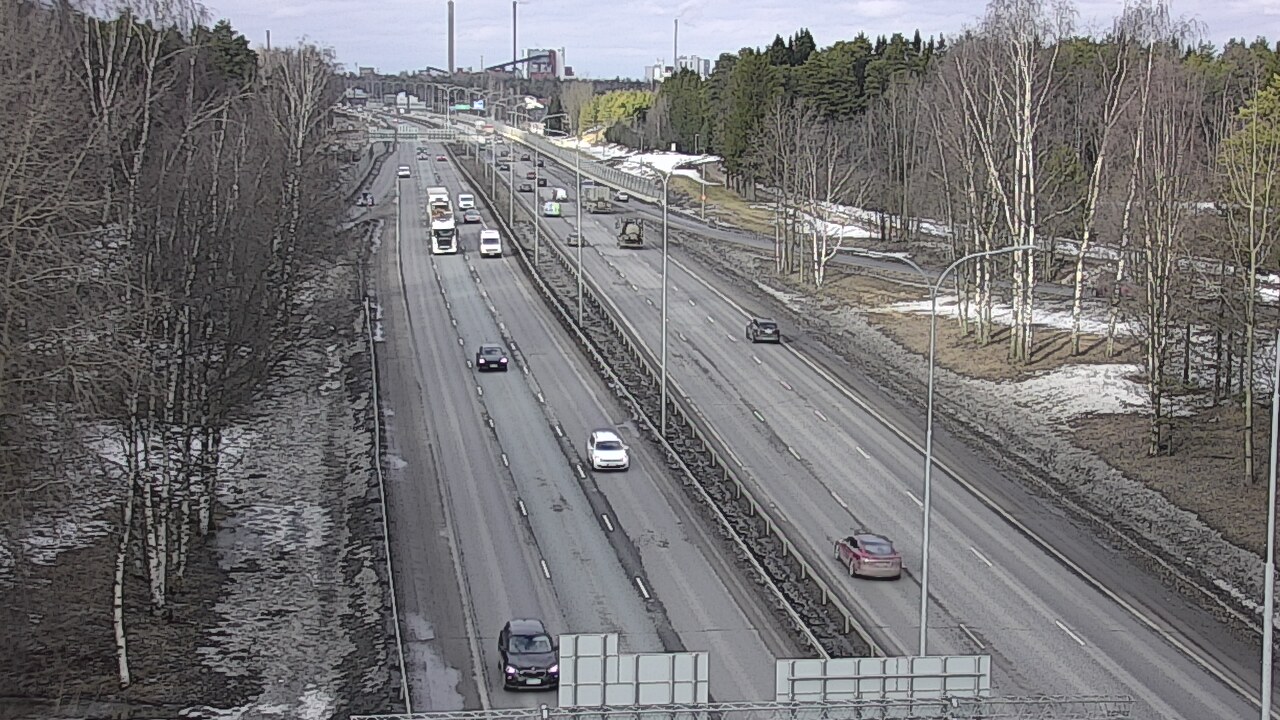 Weather Camera Image Road 4 Oulu, Kontinkangas, Oulu, Pohjois-Pohjanmaa