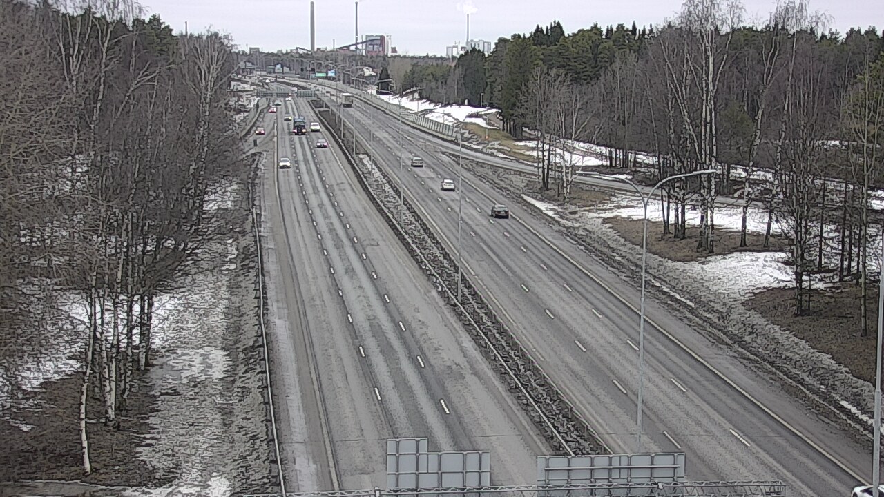 Weather Camera Image Väg 4 Uleåborg, Kontinkangas, Oulu, Pohjois-Pohjanmaa