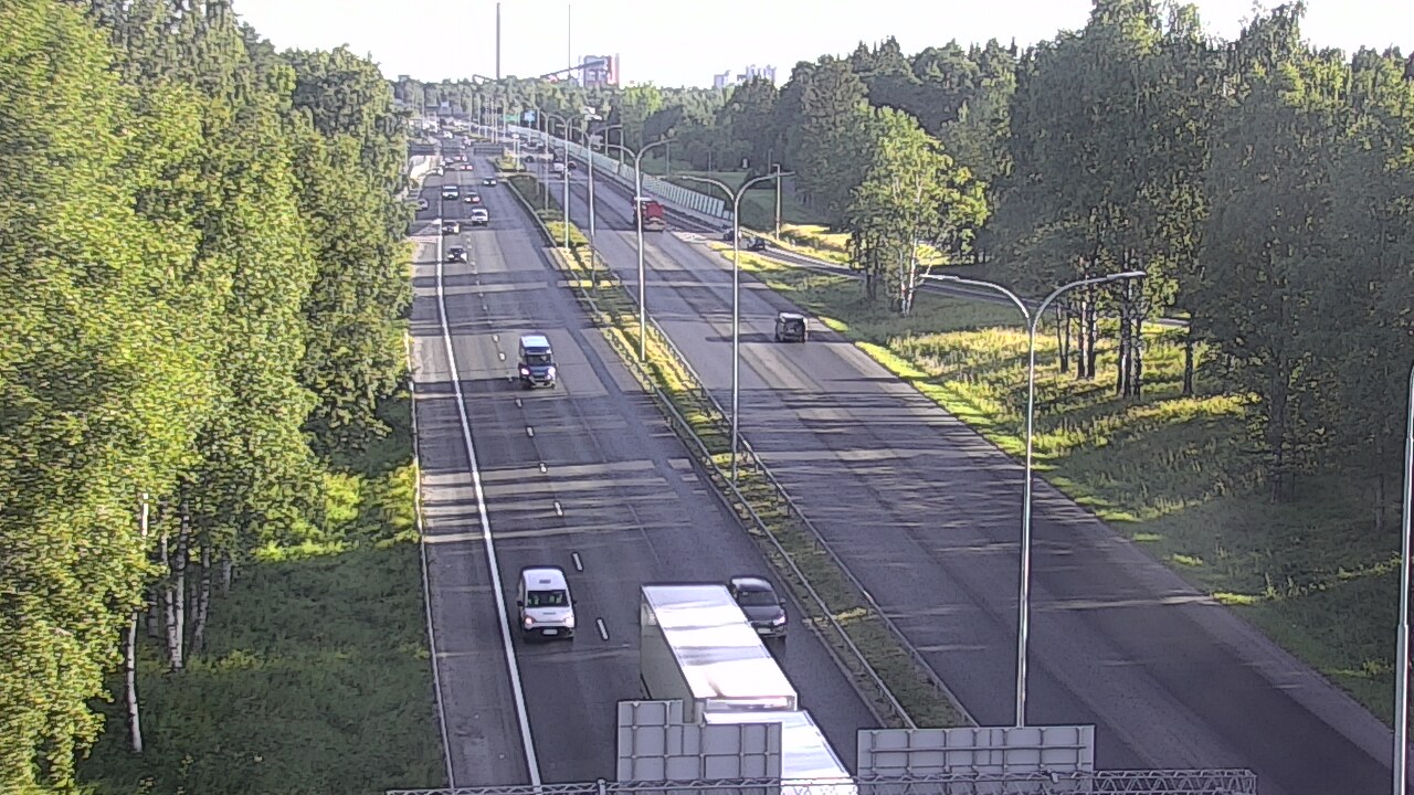 Weather Camera Image Road 4 Oulu, Kontinkangas, Oulu, Pohjois-Pohjanmaa