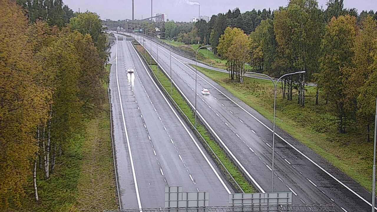 Weather Camera Image Väg 4 Uleåborg, Kontinkangas, Oulu, Pohjois-Pohjanmaa